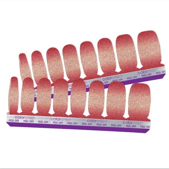 *Retired* Color Street: Coral Bay | Gold Pink Sparkles Glitter Summer Ombre - Picture 15 of 15